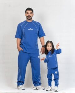 ست اسلش و تی شرت بگ استایل بچگانه و بزرگسال